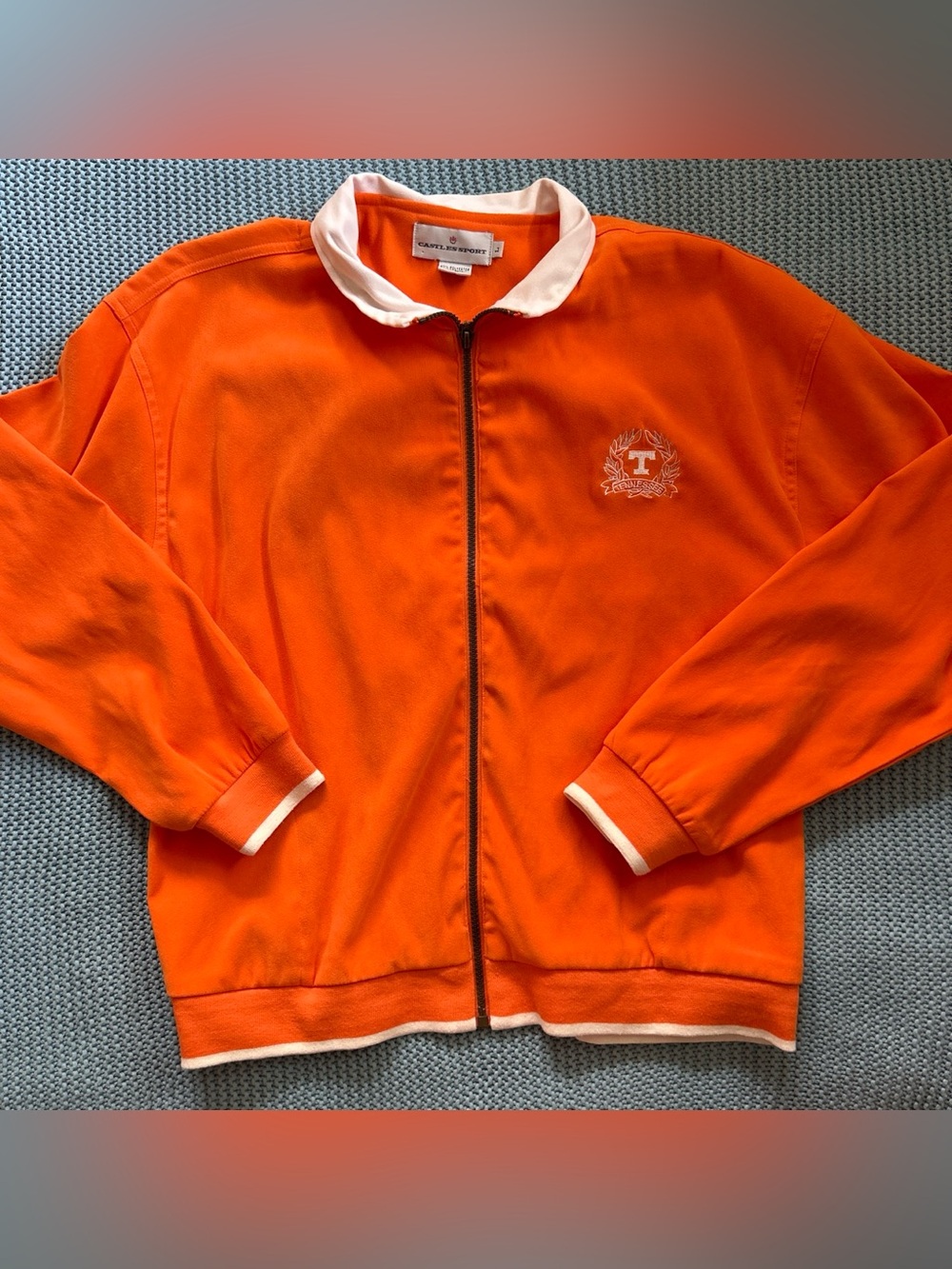 Vintage University of Tennessee Vols track zip-up jacket with white trim